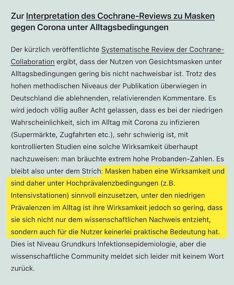 Corona: Maske waren nur politische Machtinstrumente