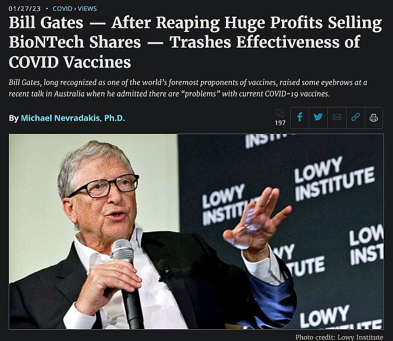 Bill Gates gibt zu: "mRNA-Impfstoffe sind wirkungslos"- und verkauft alle Aktien seiner Impfstoffunternehmen