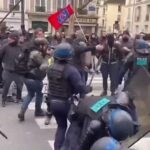 Masivní policejní násilí během protestů ve Francii