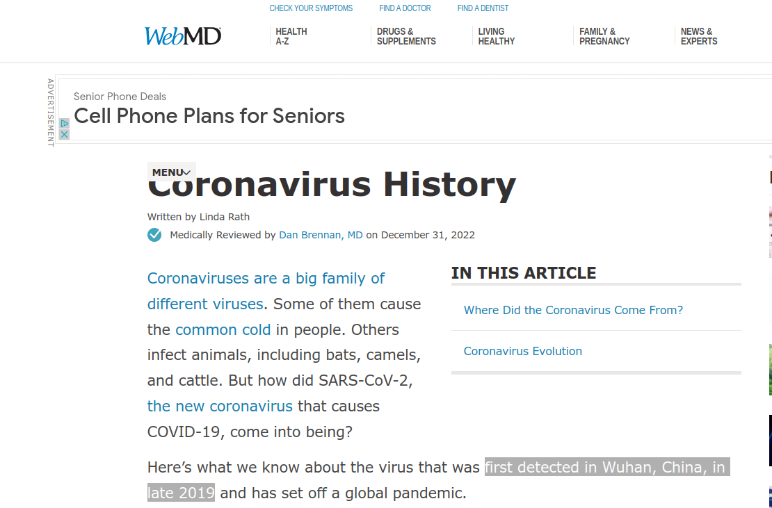 Das achso "neue" Coronavirus SARS-COV-2 2006 auf NIH-Website gefunden