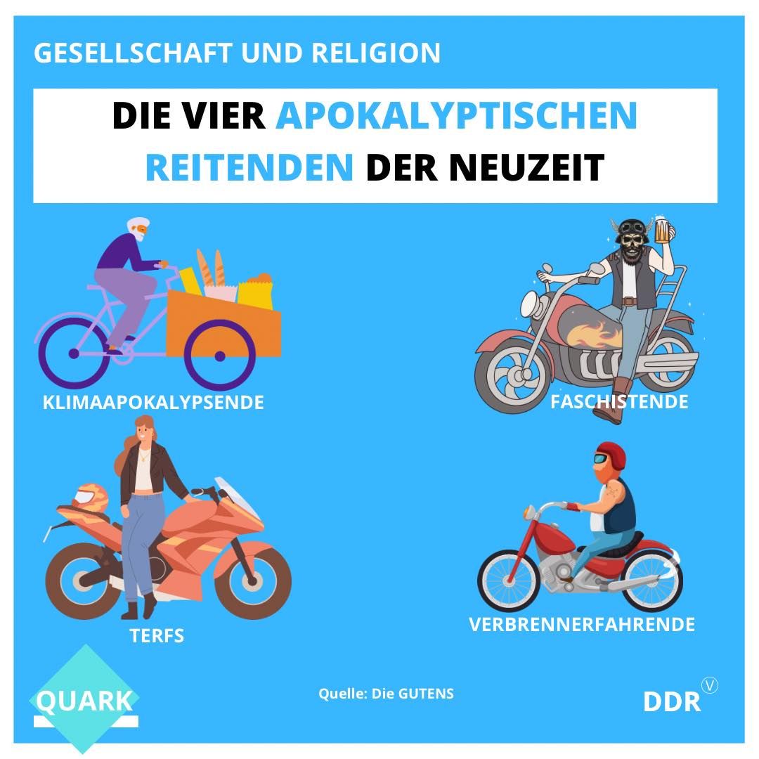 Die vier apokalyptischen Reitenden der Neuzeit