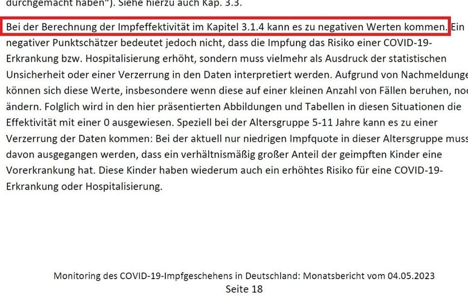 RKI weist negative Impfeffektivität aus