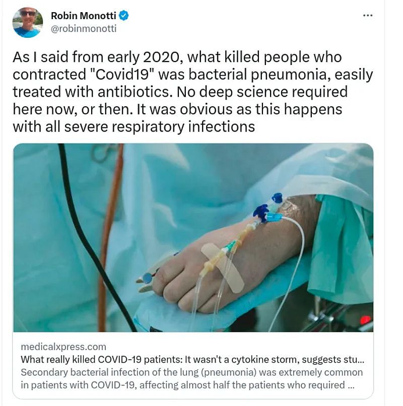 Von Beatmungsgeräten getötet: Krankenhaus-"COVID-Todesfälle" durch beatmungsassoziierte bakterielle Lungenentzündung verursacht