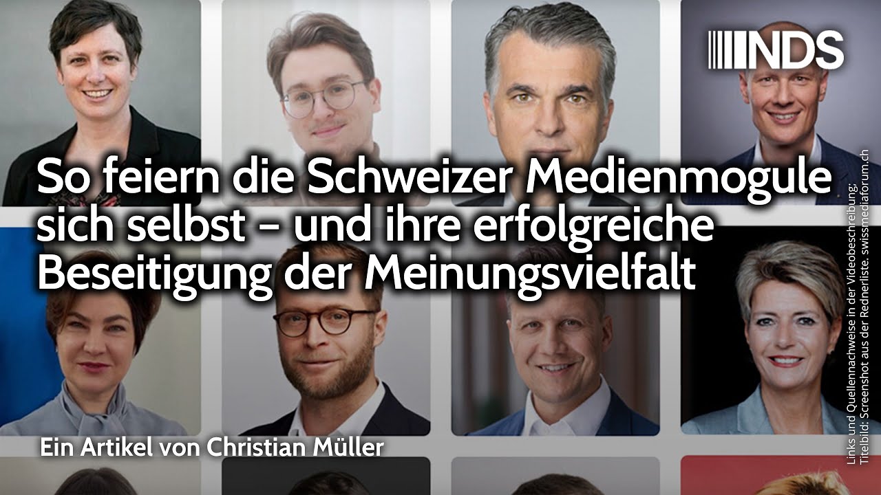 Sveitsiske mediemoguler feirer seg selv - og deres eliminering av meningsmangfold