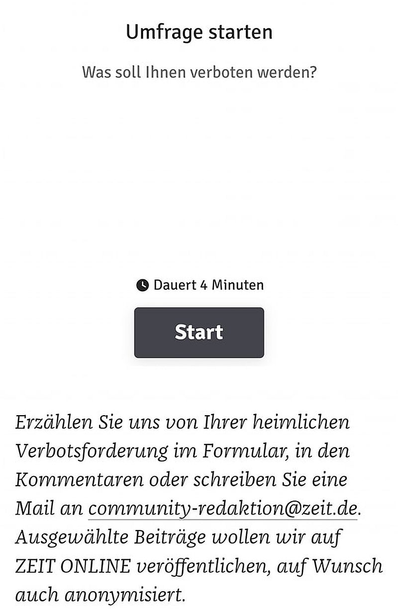 Was soll dir verboten werden?
