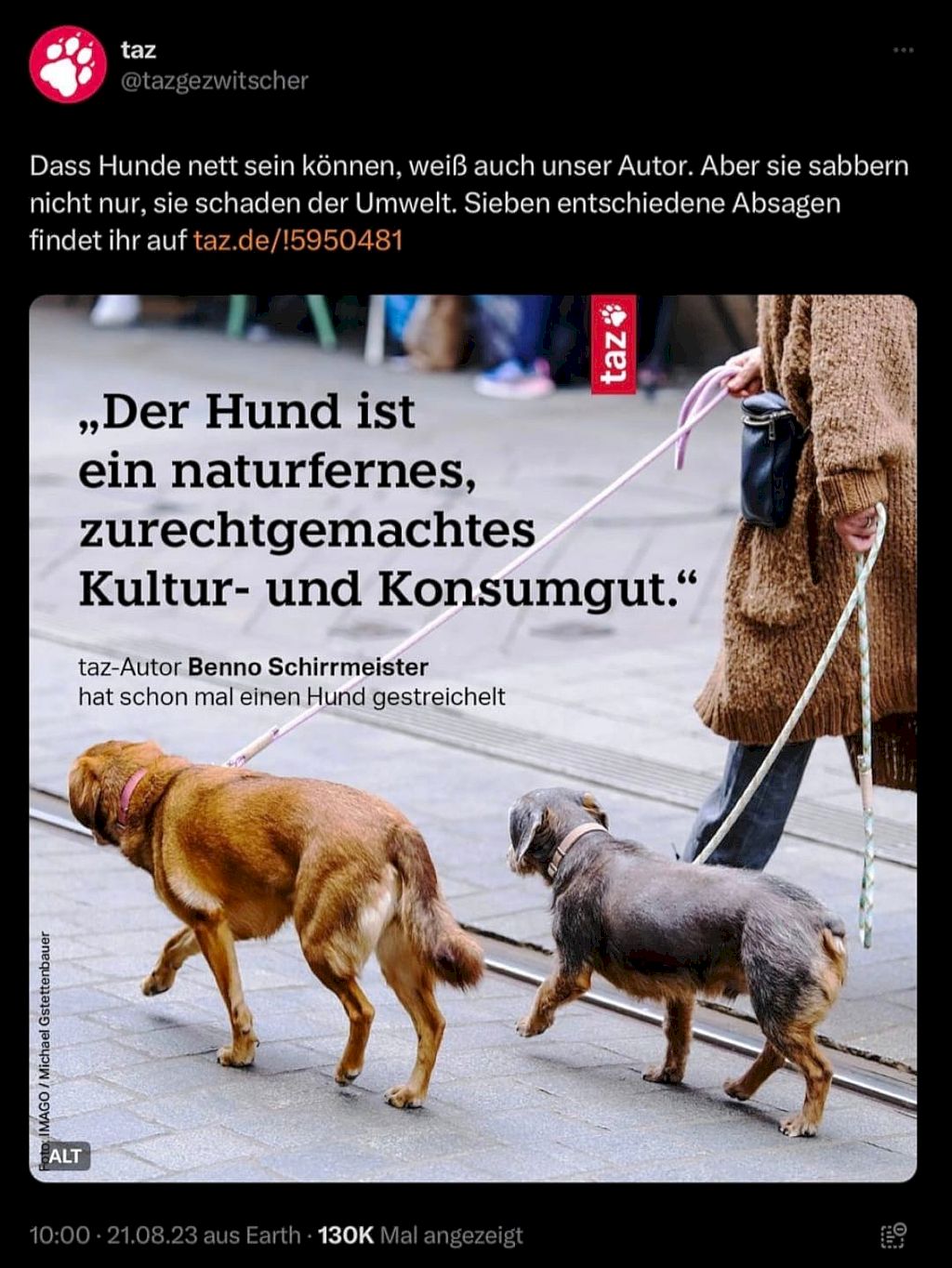 Hunde sind nutzlose CO2-Schleudern