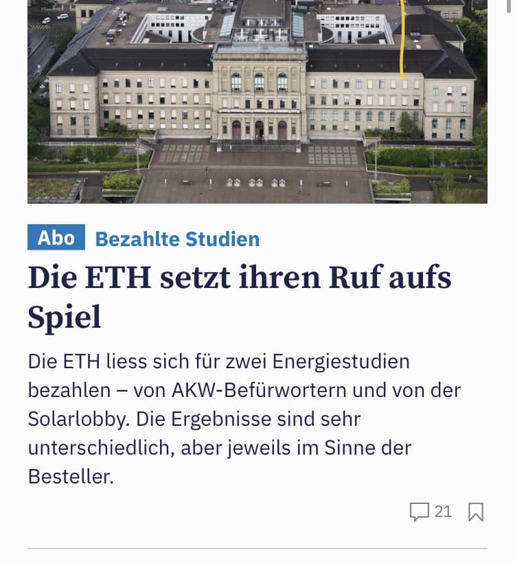 ETH: Korruption überall