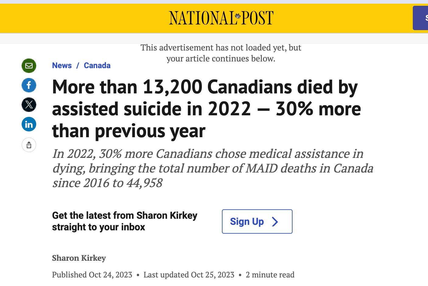 Staatlich unterstützt: Suizid und Sterbehilfe - bald auch in anderen WEF-Kundenstaaten