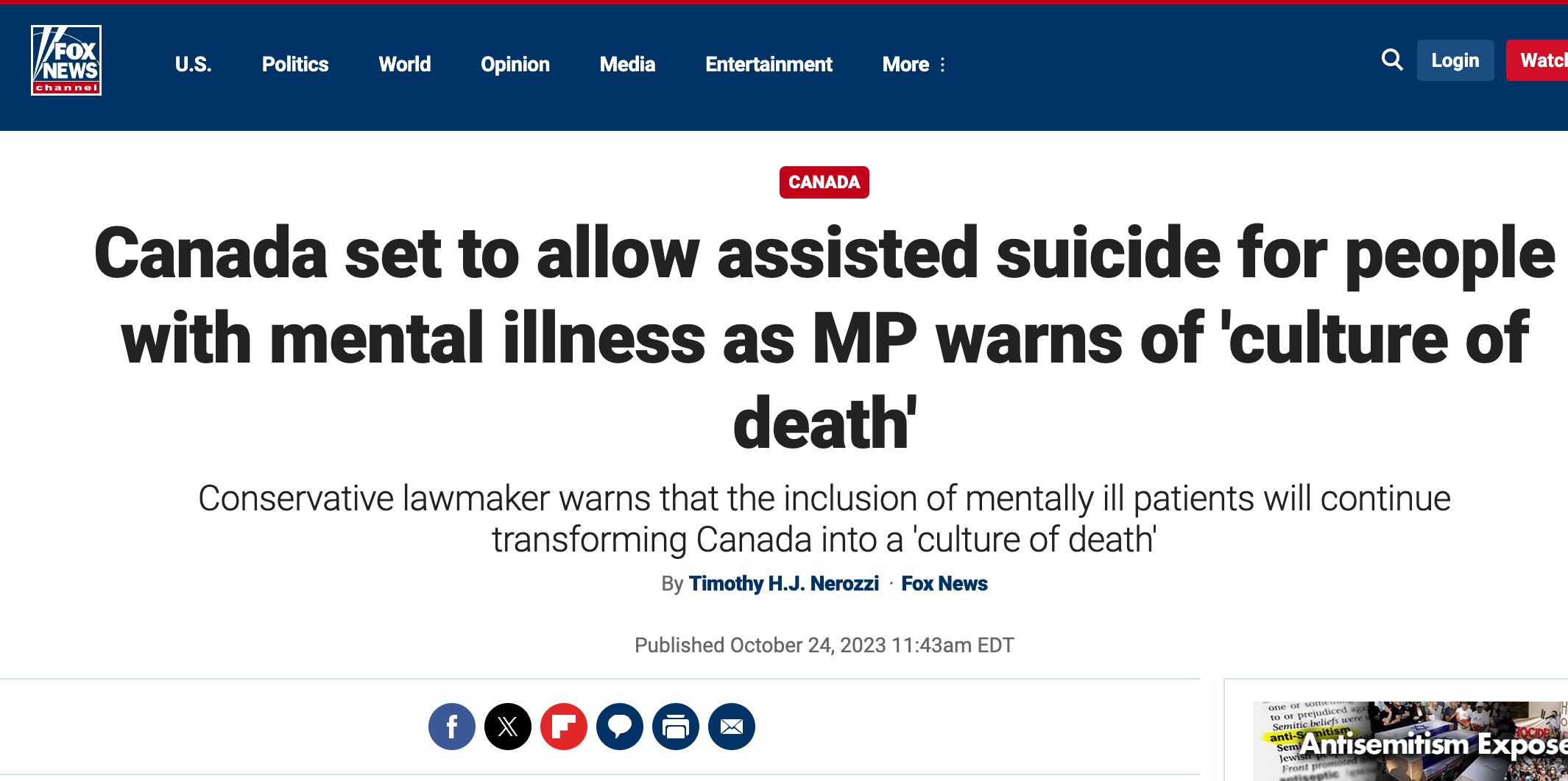 Staatlich unterstützt: Suizid und Sterbehilfe - bald auch in anderen WEF-Kundenstaaten