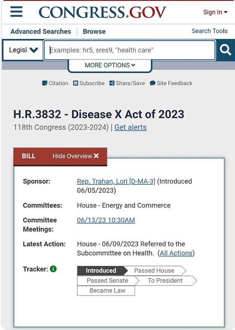 Americký Kongres schválil v júni 2023 „Zákon o chorobe X“.