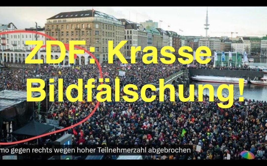 ZDF: Do očí bijící falšování obrazu na protest proti pravici