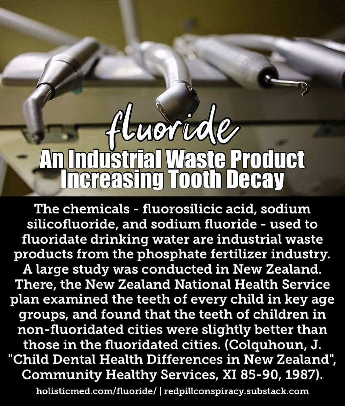 Фторид – промышленные отходы, способствующие разрушению зубов.