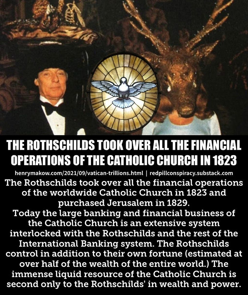 La Rothschild transprenis la tutajn financajn operaciojn de la Romkatolika Eklezio en 1823
