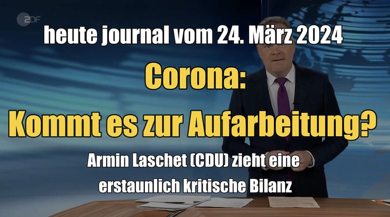 🥺 Corona: Θα υποβληθεί σε επεξεργασία; (ZDF · σημερινή εφημερίδα · 24.03.2024 Μαρτίου XNUMX)