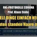 Prof. Klaus Stöhr sobre los protocolos Corona RKI: “A los expertos se les pusieron los pelos de punta” (25.03.2024 de marzo de XNUMX)