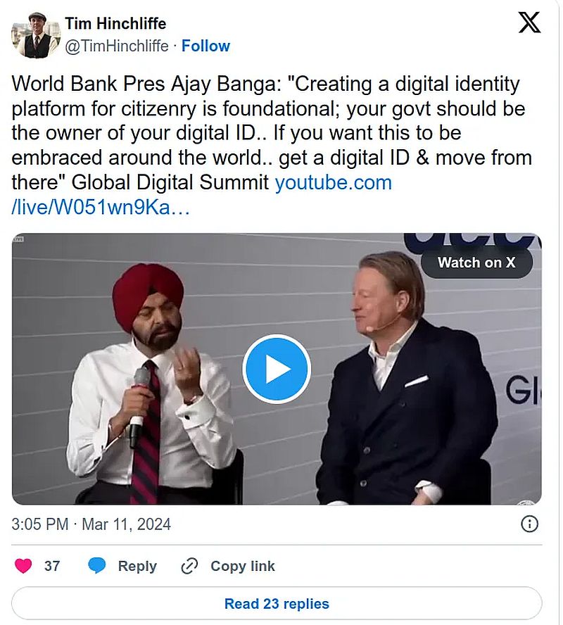 Verdensbanken, IMF, WEF, G20, Gates Foundation, EU og Indien presser på for digitale identiteter