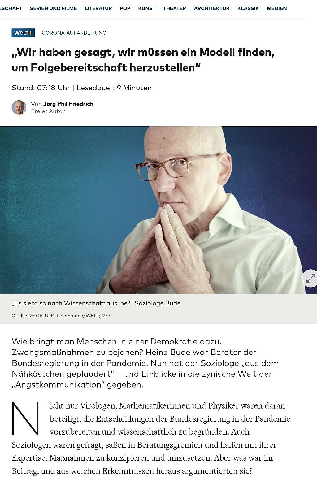 Angstkommunikation in der Pandemie: "Wir haben gesagt, wir müssen ein Modell finden, um Folgebereitschaft herzustellen"