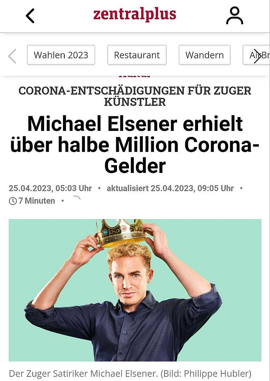 Michael Elsener ist sich gut bezahlt für nichts zu schade