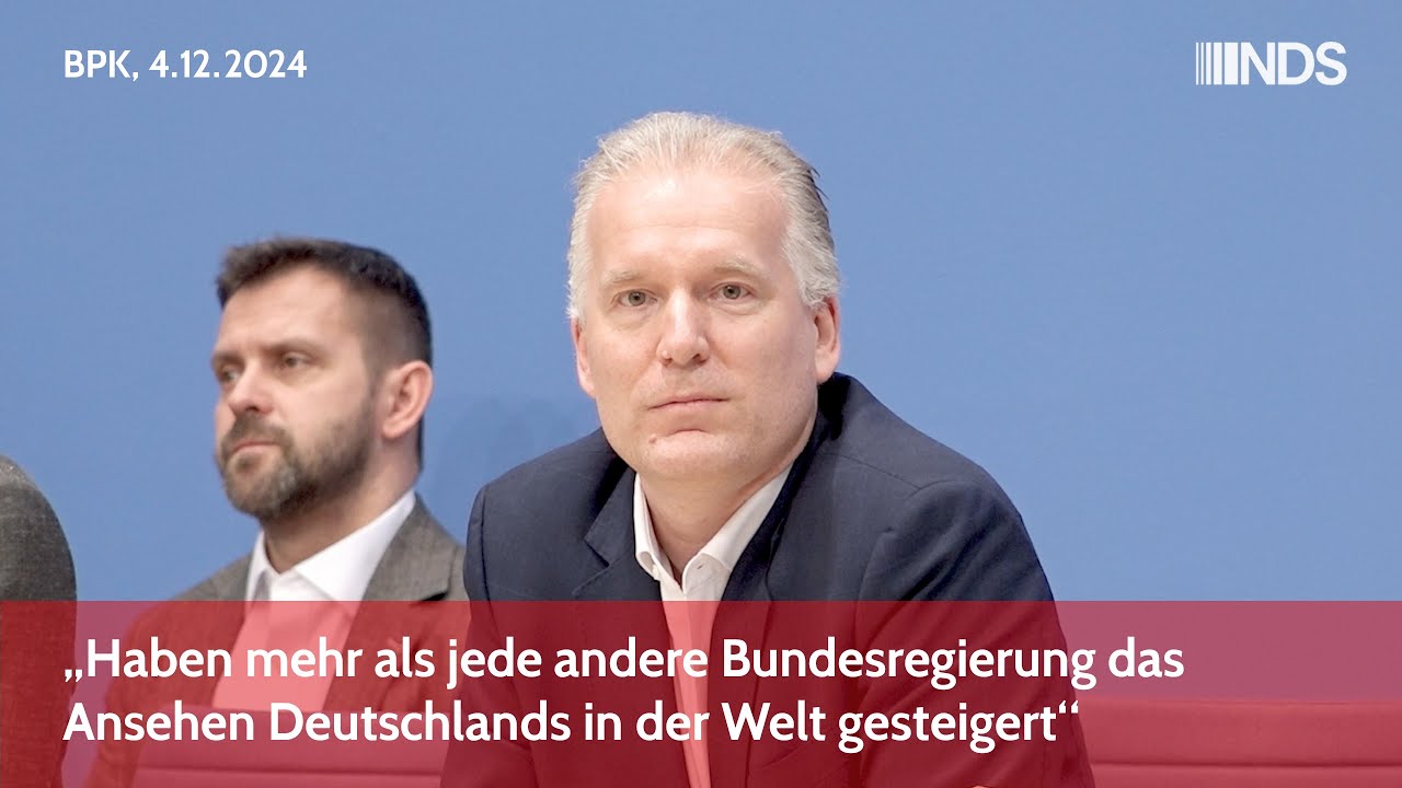 „Haben mehr als jede andere Bundesregierung das Ansehen Deutschlands in der Welt gesteigert“ NDS BPK