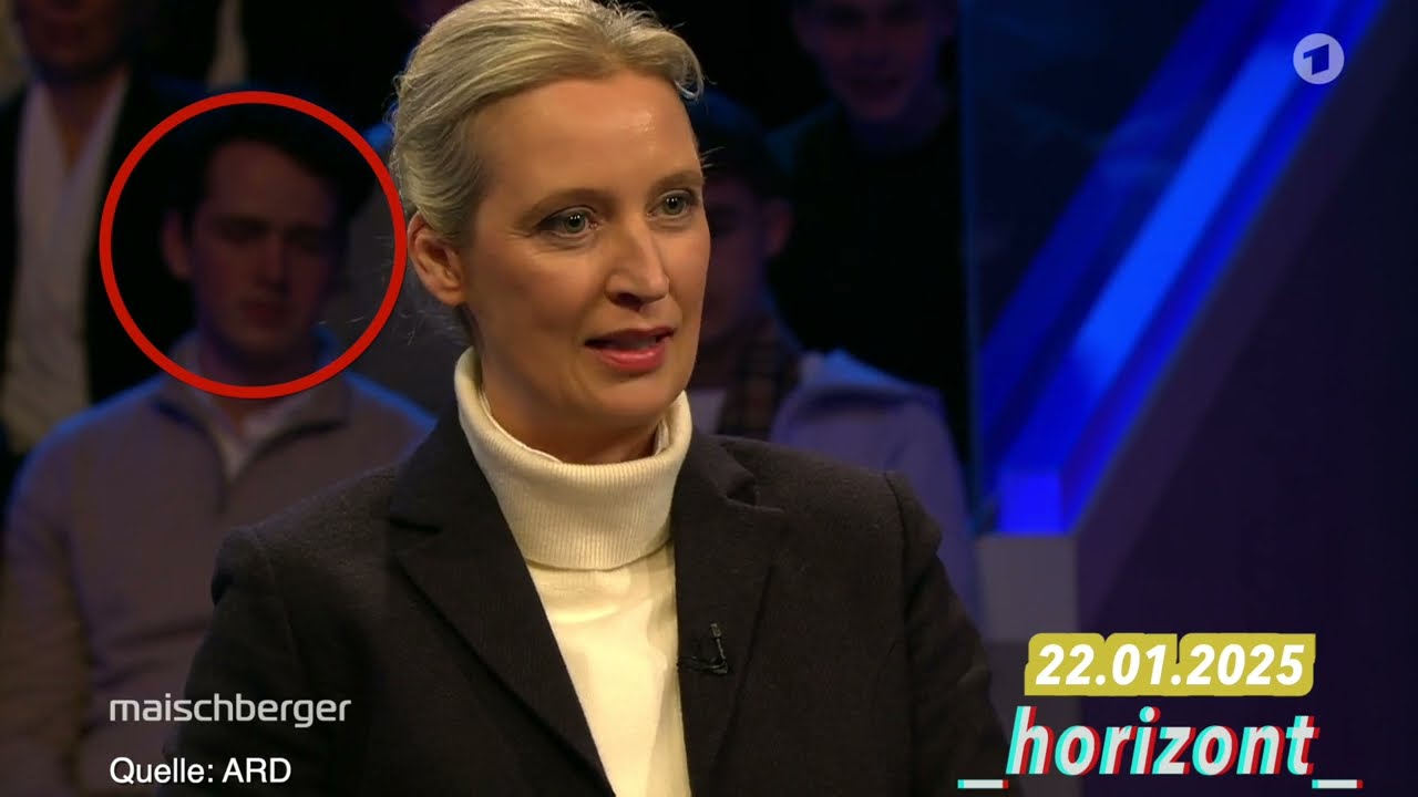 Der bei Maischberger hinter Weidel platzierte Zuschauer