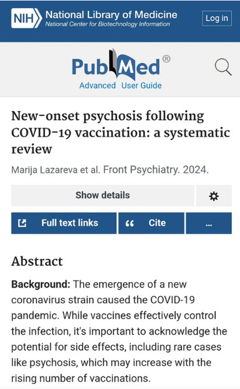 Studie enthüllt Zusammenhang zwischen COVID-19-Impfstoffen und plötzlicher Psychose