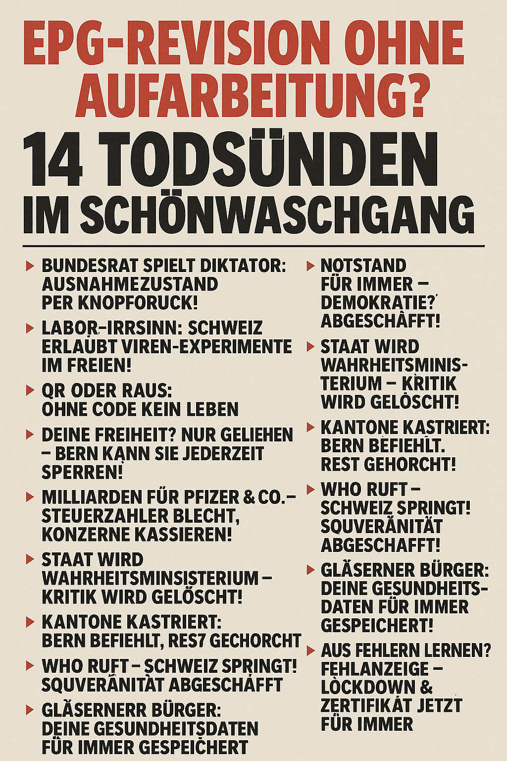 EPG-Revision: Freiheit abgeschafft