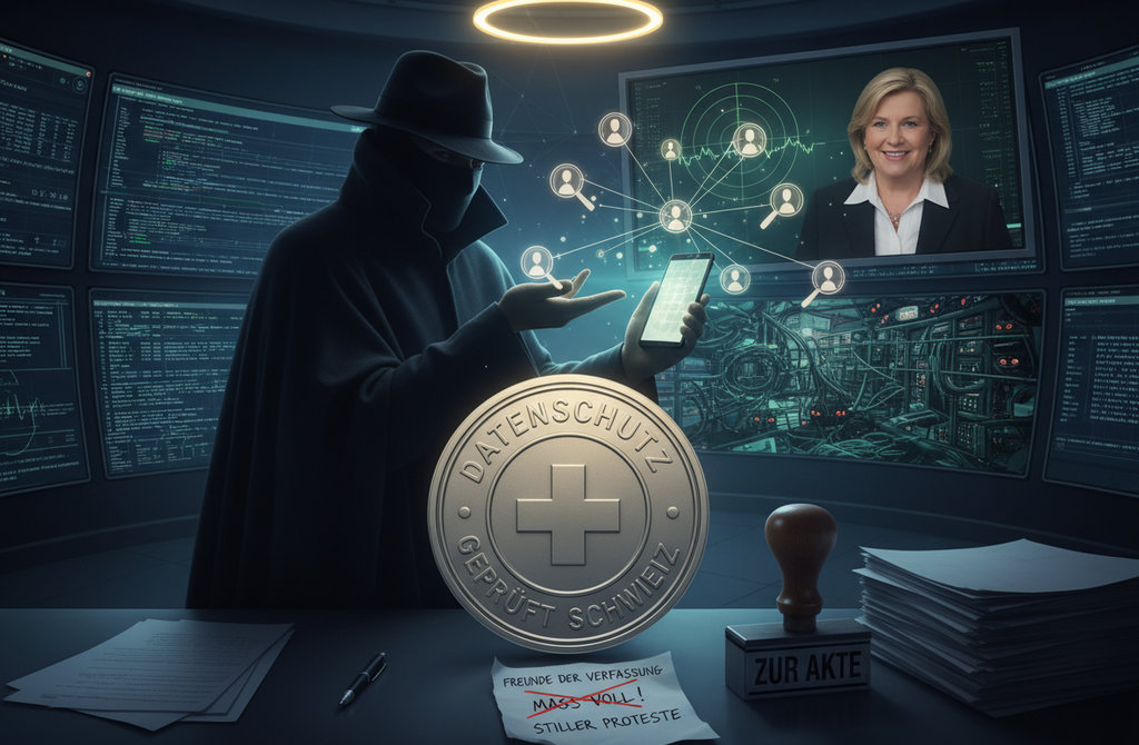 Tricks des Schweizer Spitzelstaats - jetzt auch mit Heiligenschein und Datenschutzsiegel