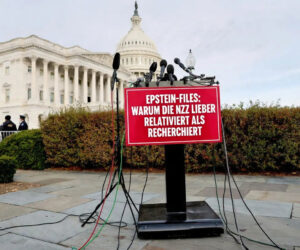 Epsteinove spisy: Prečo NZZ radšej bagatelizuje, ako vyšetruje.
