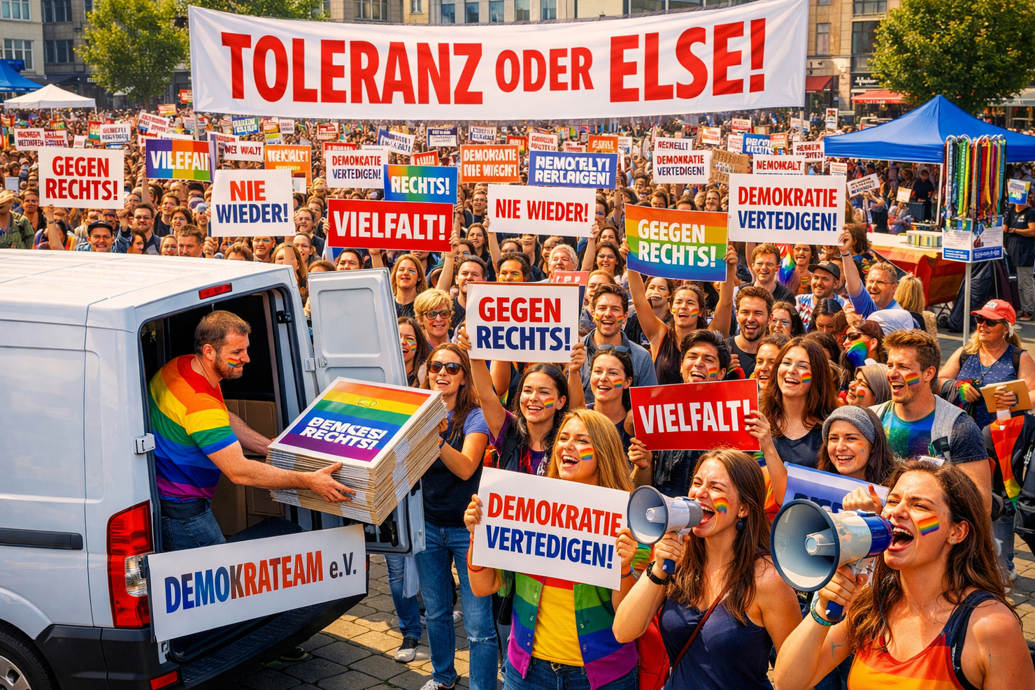 Das Hakenkreuz im Regenbogen-Anstrich