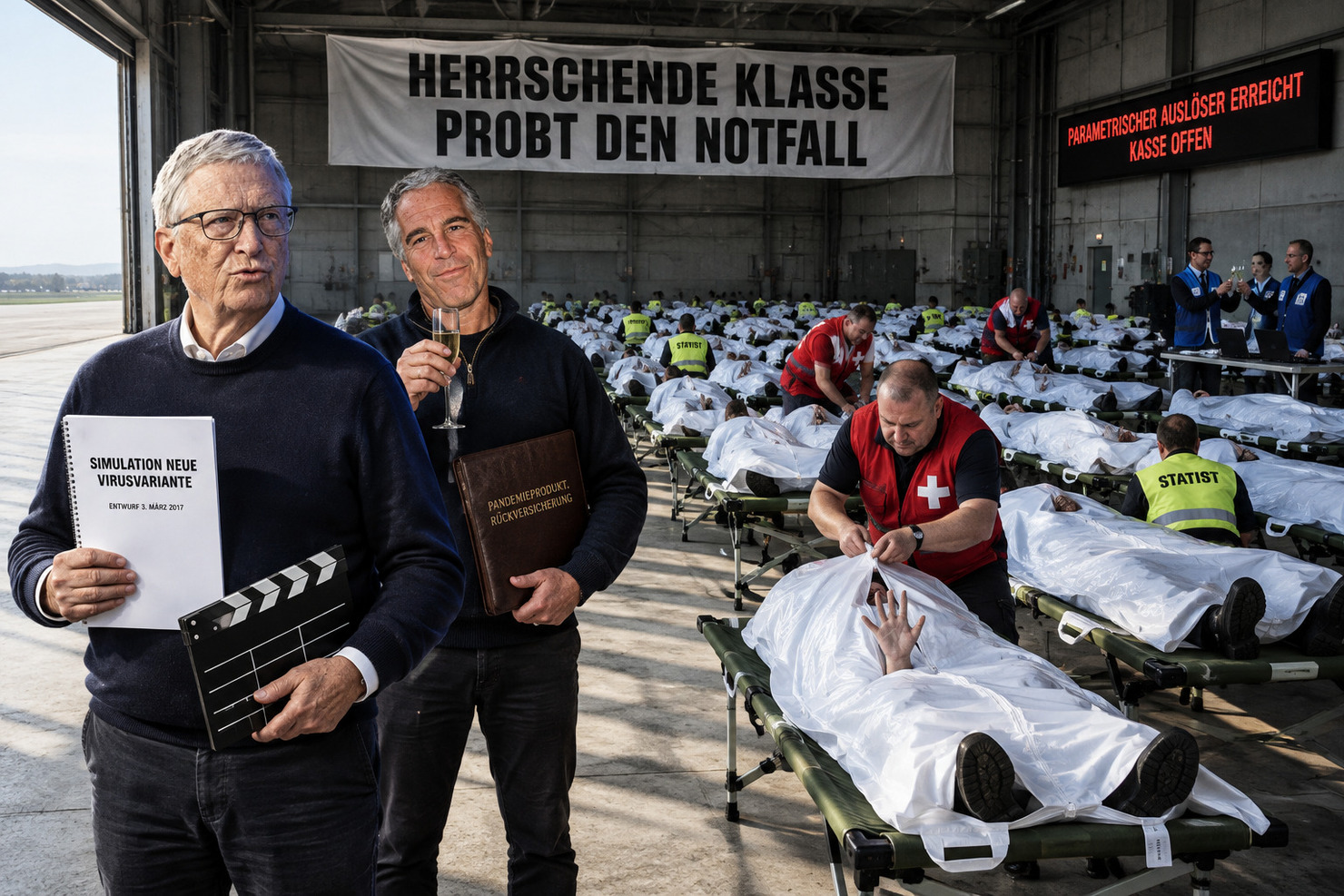 Herrschende Klasse probt den Notfall: Panik geplant, Spritze terminiert, Kasse offen | Dravens Tales from the Crypt Herrschende Klasse probt den Notfall: Panik geplant, Spritze terminiert, Kasse offen